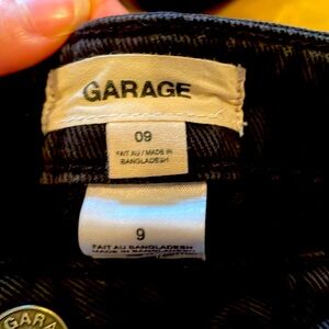 Garage size 9 black denim cargo pants